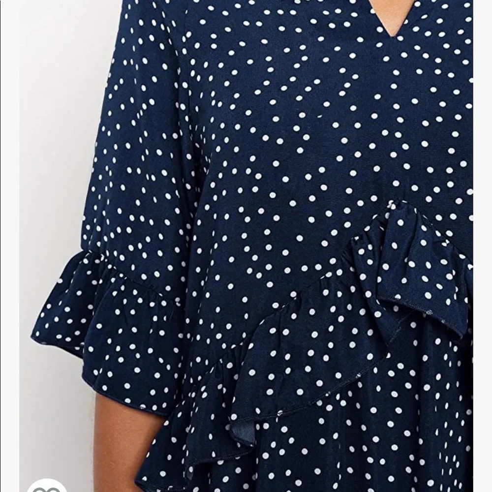 V Neck Ruffle Dress - Picture 3 of 5